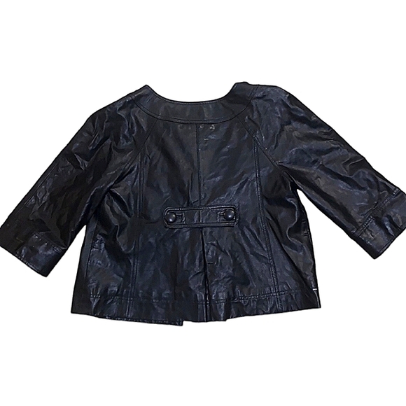 KENAR BLACK LEATHER JACKET EXCELLENT USED CONDITION SIZE 6 - Picture 9 of 10